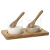 Olympia FSC Pinch Pot Base With Mini Spoon - 220x145x20mm