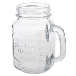 Pasabahce Olympia Handled Drinking Jar Printed "Ice Cold Drink" - 450ml 16oz (Box Of 12) -Tableware Series Store CM698 1