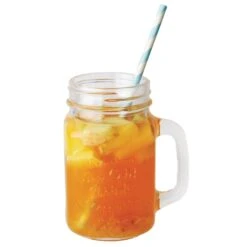 Pasabahce Olympia Handled Drinking Jar Printed "Ice Cold Drink" - 450ml 16oz (Box Of 12) -Tableware Series Store CM698 2