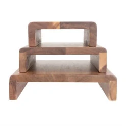 Olympia FSC Acacia Wood Riser Set (Set 3) -Tableware Series Store CP697 4