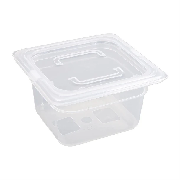 Vogue Polypropylene 1/6 Gastronorm Tray 100mm 1.5Ltr (Box Of 4) 3 Vogue Polypropylene 1/6 Gastronorm Tray 100mm 1.5Ltr (Box Of 4)