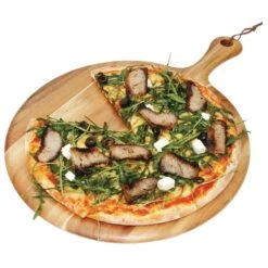 Olympia Acacia Paddle Board Round 330x15mm - 125mm Handle -Tableware Series Store GM308 3