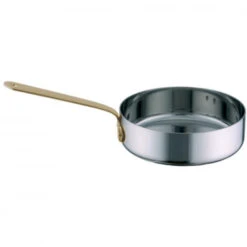 Chef Inox Miniatures - Frypan 120x35mm 18/10 With Brass Handle (Box Of 4)