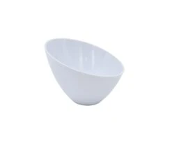 Tuscany Melamine Slant Serving Bowl 200mm - White