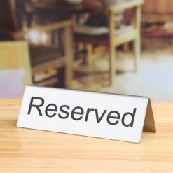 Reserved Table Signs St/St (Pack 10) -Tableware Series Store U051 3